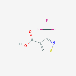 molecular formula C5H2F3NO2S B13464325 3-(Trifluoromethyl)-1,2-thiazole-4-carboxylic acid 