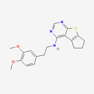 molecular formula C19H21N3O2S B13464337 N-[2-(3,4-dimethoxyphenyl)ethyl]-7-thia-9,11-diazatricyclo[6.4.0.0,2,6]dodeca-1(12),2(6),8,10-tetraen-12-amine 