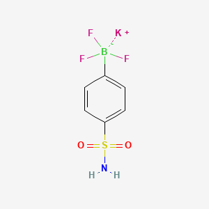 molecular formula C6H6BF3KNO2S B13464347 Potassium trifluoro(4-sulfamoylphenyl)boranuide 