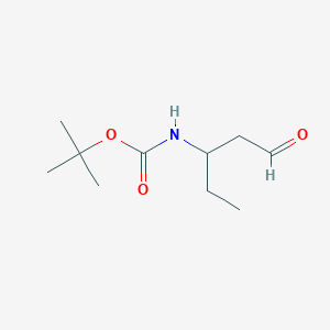 molecular formula C10H19NO3 B13464366 Tert-butyl N-(1-oxopentan-3-YL)carbamate CAS No. 1781575-65-2