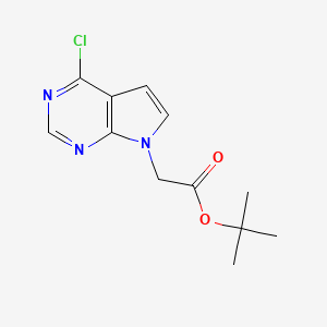 molecular formula C12H14ClN3O2 B13464410 tert-butyl 2-{4-chloro-7H-pyrrolo[2,3-d]pyrimidin-7-yl}acetate 