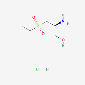 molecular formula C5H14ClNO3S B13464426 (2S)-2-amino-3-(ethanesulfonyl)propan-1-ol hydrochloride 