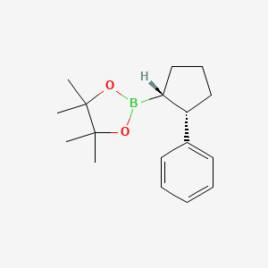 molecular formula C17H25BO2 B13464428 rac-4,4,5,5-tetramethyl-2-[(1R,2S)-2-phenylcyclopentyl]-1,3,2-dioxaborolane 