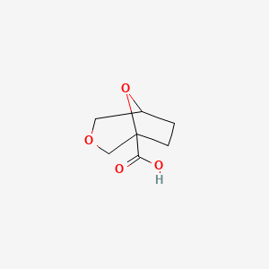 molecular formula C7H10O4 B13464434 3,8-Dioxabicyclo[3.2.1]octane-1-carboxylic acid 