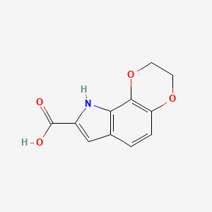 molecular formula C11H9NO4 B13464442 2H,3H,9H-[1,4]dioxino[2,3-g]indole-8-carboxylic acid 