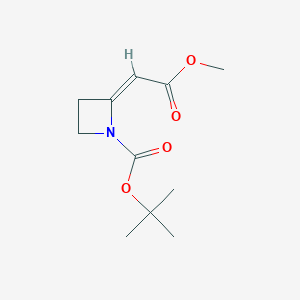 molecular formula C11H17NO4 B13464452 tert-butyl (2Z)-2-(2-methoxy-2-oxoethylidene)azetidine-1-carboxylate 