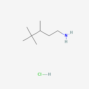 molecular formula C8H20ClN B13464460 3,4,4-Trimethylpentan-1-amine hydrochloride 