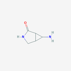 molecular formula C5H8N2O B13464466 6-Amino-3-azabicyclo[3.1.0]hexan-2-one 