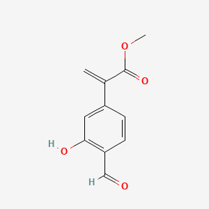 Methyl 2-(4-formyl-3-hydroxyphenyl)prop-2-enoate