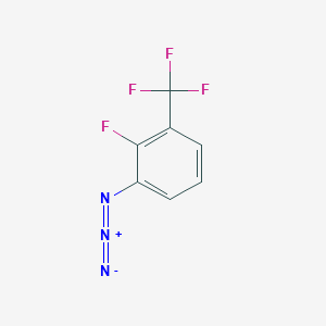 molecular formula C7H3F4N3 B13464508 1-Azido-2-fluoro-3-(trifluoromethyl)benzene 