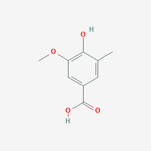 molecular formula C9H10O4 B13464524 4-Hydroxy-3-methoxy-5-methylbenzoic acid 