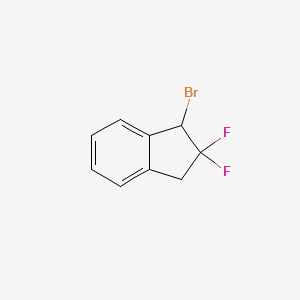 molecular formula C9H7BrF2 B13464526 1-bromo-2,2-difluoro-2,3-dihydro-1H-indene 