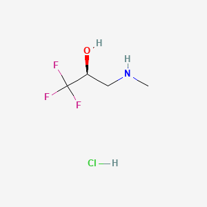 molecular formula C4H9ClF3NO B13464581 (2S)-1,1,1-trifluoro-3-(methylamino)propan-2-ol hydrochloride 