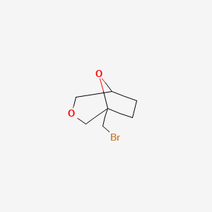 molecular formula C7H11BrO2 B13464582 1-(Bromomethyl)-3,8-dioxabicyclo[3.2.1]octane 