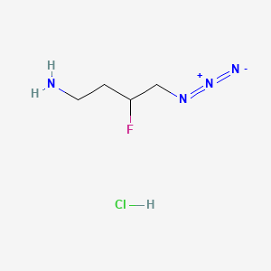 molecular formula C4H10ClFN4 B13464590 4-Azido-3-fluorobutan-1-amine hydrochloride CAS No. 2901086-23-3