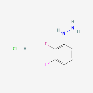 molecular formula C6H7ClFIN2 B13464595 (2-Fluoro-3-iodophenyl)hydrazine hydrochloride CAS No. 2807683-13-0