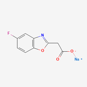 molecular formula C9H5FNNaO3 B13464635 Sodium 2-(5-fluoro-1,3-benzoxazol-2-yl)acetate 