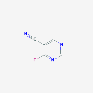 molecular formula C5H2FN3 B13464729 4-Fluoropyrimidine-5-carbonitrile 