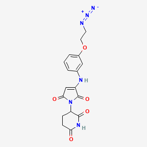 molecular formula C17H16N6O5 B13464762 3-(3-{[3-(2-azidoethoxy)phenyl]amino}-2,5-dioxo-2,5-dihydro-1H-pyrrol-1-yl)piperidine-2,6-dione 