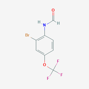 molecular formula C8H5BrF3NO2 B1346477 N-(2-溴-4-(三氟甲氧基)苯基)甲酰胺 CAS No. 941294-53-7