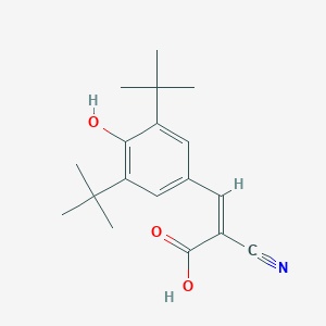 molecular formula C18H23NO3 B13464775 (Z)-2-cyano-3-(3,5-ditert-butyl-4-hydroxyphenyl)prop-2-enoic acid 