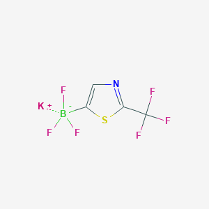 molecular formula C4HBF6KNS B13464780 Potassium trifluoro(2-(trifluoromethyl)thiazol-5-yl)borate 