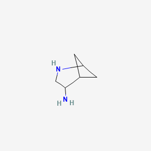 molecular formula C6H12N2 B13464790 2-Azabicyclo[3.1.1]heptan-4-amine 