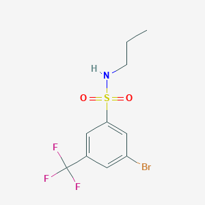 molecular formula C10H11BrF3NO2S B1346481 3-Bromo-N-propyl-5-(trifluoromethyl)benzenesulfonamide CAS No. 951884-67-6