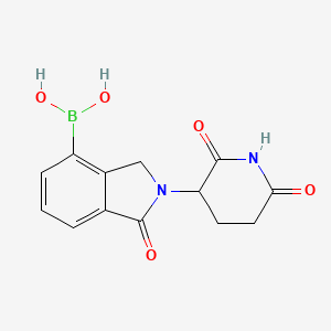 molecular formula C13H13BN2O5 B13464817 (2-(2,6-Dioxopiperidin-3-yl)-1-oxoisoindolin-4-yl)boronic acid 