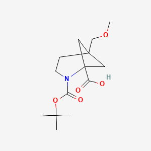 molecular formula C14H23NO5 B13464851 2-[(Tert-butoxy)carbonyl]-5-(methoxymethyl)-2-azabicyclo[3.1.1]heptane-1-carboxylic acid 