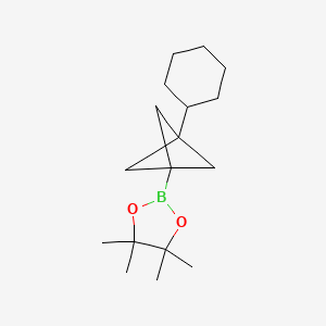 molecular formula C17H29BO2 B13464855 2-(3-Cyclohexylbicyclo[1.1.1]pentan-1-YL)-4,4,5,5-tetramethyl-1,3,2-dioxaborolane 