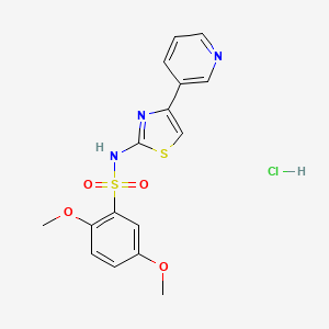 2,5-dimethoxy-N-[4-(pyridin-3-yl)-1,3-thiazol-2-yl]benzene-1-sulfonamide hydrochloride