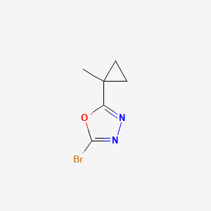 molecular formula C6H7BrN2O B13464885 2-Bromo-5-(1-methylcyclopropyl)-1,3,4-oxadiazole 