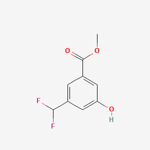 molecular formula C9H8F2O3 B13464899 Methyl 3-(difluoromethyl)-5-hydroxybenzoate CAS No. 2919955-22-7