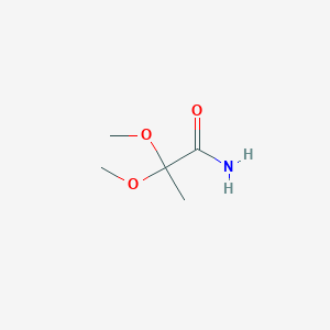 molecular formula C5H11NO3 B1346490 2,2-二甲氧基丙酰胺 CAS No. 380482-29-1
