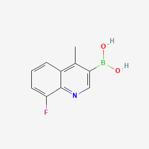 molecular formula C10H9BFNO2 B13464901 (8-Fluoro-4-methylquinolin-3-yl)boronic acid 