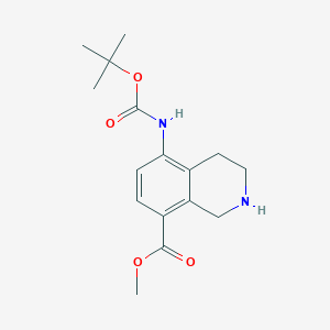 Methyl 5-((tert-butoxycarbonyl)amino)-1,2,3,4-tetrahydroisoquinoline-8-carboxylate