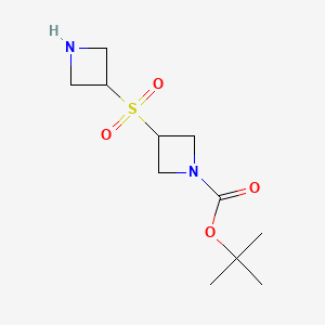 molecular formula C11H20N2O4S B13464912 Tert-butyl 3-(azetidin-3-ylsulfonyl)azetidine-1-carboxylate 