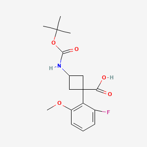 Rac-(1r,3r)-3-{[(tert-butoxy)carbonyl]amino}-1-(2-fluoro-6-methoxyphenyl)cyclobutane-1-carboxylic acid