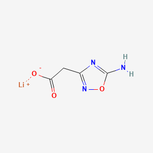 molecular formula C4H4LiN3O3 B13464924 Lithium(1+) 2-(5-amino-1,2,4-oxadiazol-3-yl)acetate 