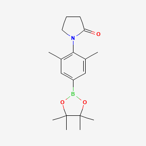 molecular formula C18H26BNO3 B13464993 3,5-Dimethyl-4-(2-oxo-1-pyrrolidinyl)phenylboronic Acid Pinacol Ester 