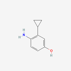 molecular formula C9H11NO B13464996 4-Amino-3-cyclopropylphenol 