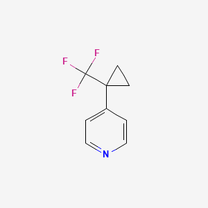 molecular formula C9H8F3N B13465042 4-[1-(Trifluoromethyl)cyclopropyl]pyridine 