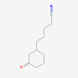 molecular formula C11H17NO B1346515 5-(3-氧代环己基)戊腈 CAS No. 898784-95-7