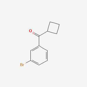 molecular formula C11H11BrO B1346519 3-溴苯基环丁酮 CAS No. 898790-58-4