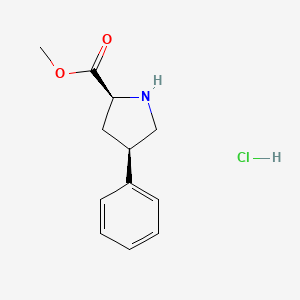 rac-methyl (2R,4S)-4-phenylpyrrolidine-2-carboxylate hydrochloride