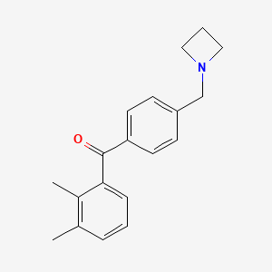 molecular formula C19H21NO B1346527 4'-氮杂环丁基甲基-2,3-二甲基苯甲酮 CAS No. 898756-58-6