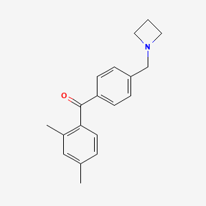 B1346528 4'-Azetidinomethyl-2,4-dimethylbenzophenone CAS No. 898756-61-1