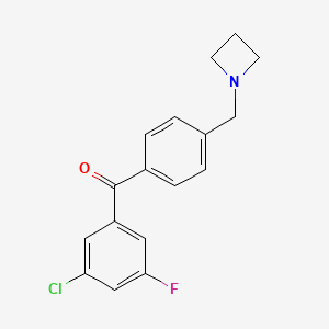 B1346529 4'-Azetidinomethyl-3-chloro-5-fluorobenzophenone CAS No. 898756-91-7