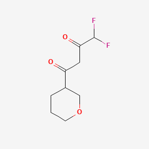 4,4-Difluoro-1-(oxan-3-yl)butane-1,3-dione